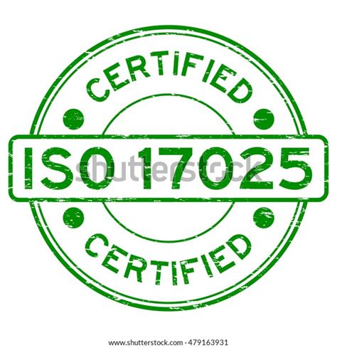 Grunge Green Iso 17025 Certified Rubber Stock Vector Royalty Free