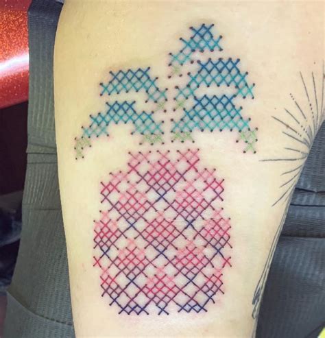 Updated 45 Cross Stitch Tattoos To Reveal Your Artistic Side
