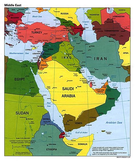 Printable Map Of Middle East