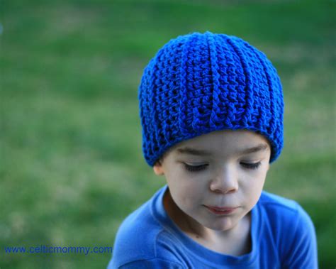 Celticmommy Free Crochet Pattern Rib Wrapped Cap For Children