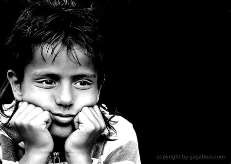 Gagaboss Studio Portrait Of A Young Boy In Black And White