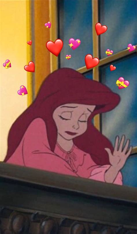 download cute aesthetic disney princess ariel hearts wallpaper