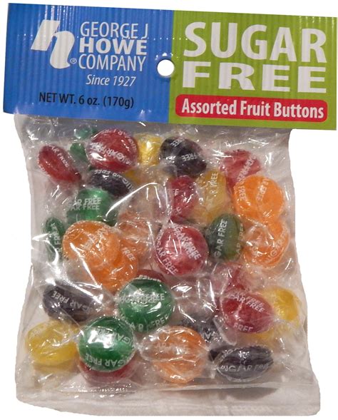 Howe Assorted Fruit Button Candies 6 Oz