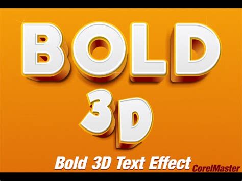 CorelDraw Tutorial How To Make Bold 3D Text Effect YouTube