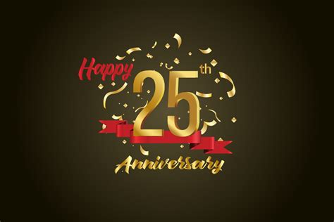 25th Anniversary Celebration Background Graphic By Dender Studio