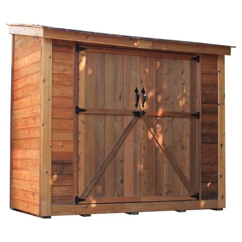 Outdoor Living Today Spacesaver 8 Ft W X 4 Ft D Solid Wood Lean To