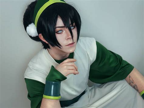 Avatar The Last Airbender Toph Beifong Cosplay Costume Green Outfit Hat Mens Outfit Uniform