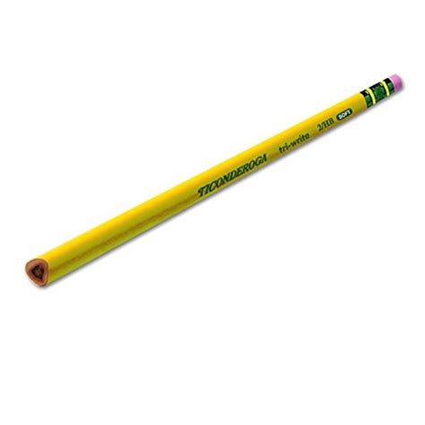 Ticonderoga Tri Write Triangular Pencils Wood Cased 2 Hb Soft Yellow