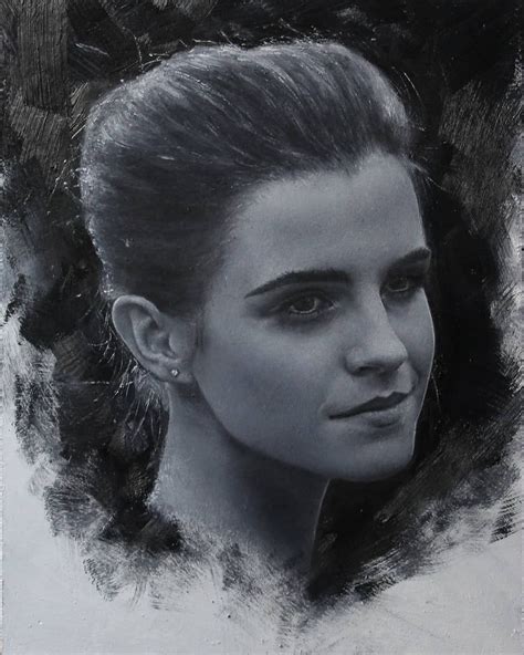 Oil Painting Emma Watson Painting Oil On Wood Drawing Art