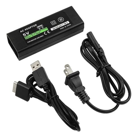 For Psp Go Charger Travel Wall Ac Adapter With 2 In 1 Usb Data Sync