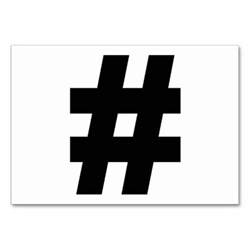 hashtag symbol number sign pound key tag