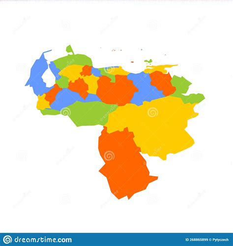 Venezuela Political Map Cartoon Vector 102631415