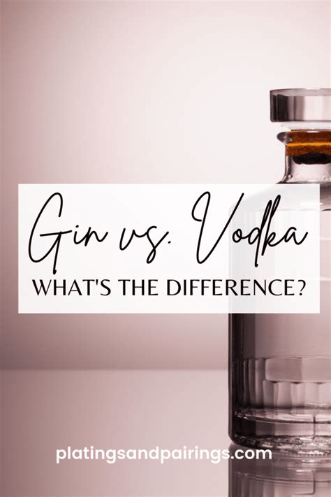 Gin Vs Vodka What Are The Differences Platings Pairings