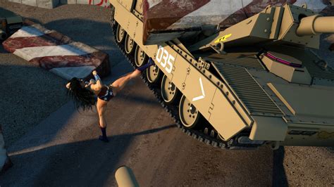 Wonder Woman Kicks A Tank Away By Dahrialghul On Deviantart