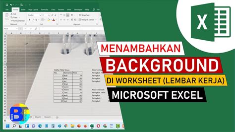 Cara Membuat Background Di Lembaran Kerja Worksheet Excel Belajar