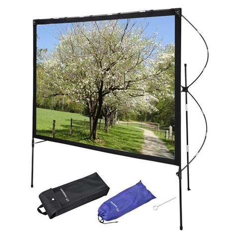 Instahibit 77 169 Portable Projector Screen W Foldable Frame Stand