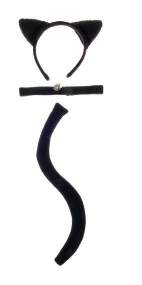 This Halloween Cat Costume Set Includes Cat Ears Tail And Collar Featuring A Real Bell Tail