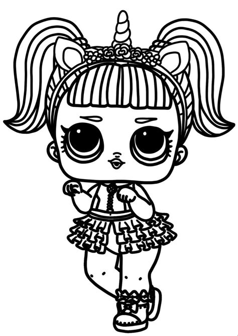 Lol Doll Unicorn Coloring Pages Unicorn Coloring Pages Hello Kitty
