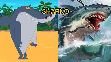 Zig And Sharko Characters As Monsters Version Youtube