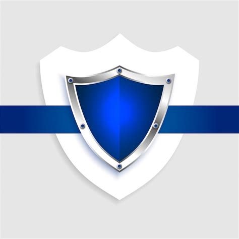 Free Vector Protection Shield Empty Blue Symbol