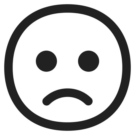 Slightly Frowning Face Icon Fluentui Emoji Mono Iconpack Microsoft