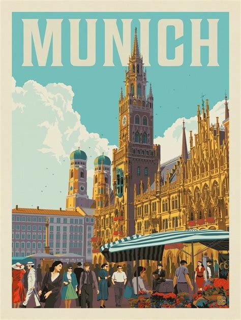 Munich Germany 🇩🇪 Vintage Postcards Travel Retro Travel Poster