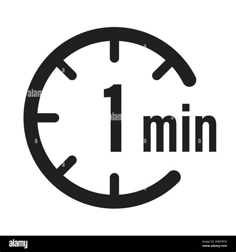 1 Minute Timer Countdown Icon Vector For Graphic Design Logo Website