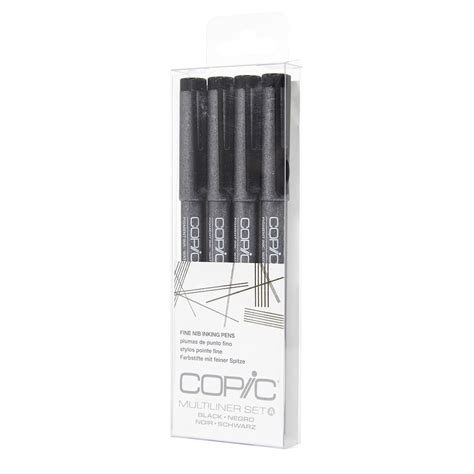 Copic Black Multiliner Pen Set Fine Michaels