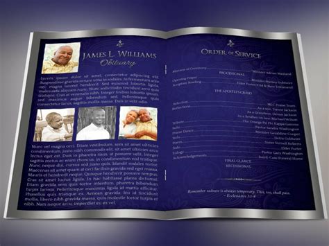 Dignity Funeral Program Photoshop Masterbundles