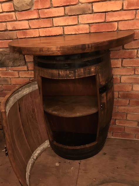 Find great deals on ebay for whiskey barrel cabinet. 1/2 Barrel Cabinet with Table Top | Barrel decor, Whiskey ...