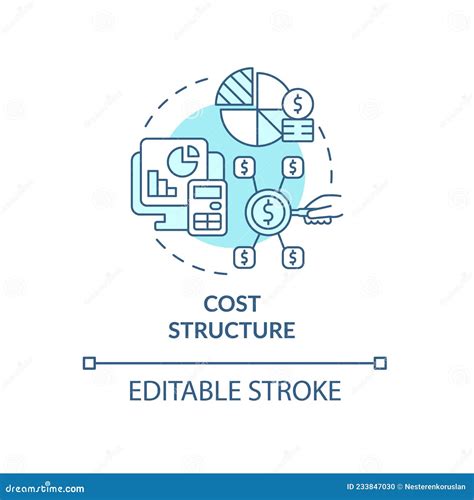 Cost Structure Blue Concept Icon Stock Vector Illustration Of