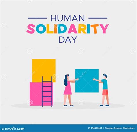 Human Solidarity Day Global Equality People Different Cultures International Group Men And