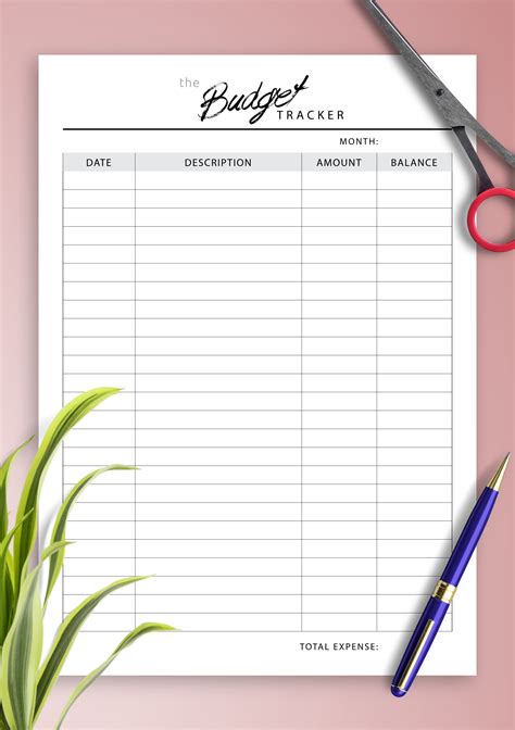 Download Printable Monthly Budget Tracker Pdf
