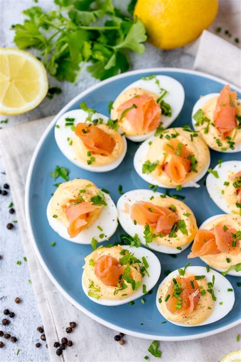 The recipe includes tasty variations that feature bacon, chipotle peppers and crab.—jesse & anne foust, bluefield, west virginia homerecipesdishes & bev. Try Our Low-Carb Smoked Salmon Deviled Eggs | Recipe ...