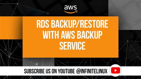 Rds Backuprestore With Aws Backup Service Youtube