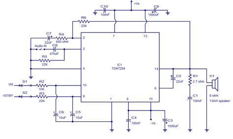 Here we can get tda2030 circuit diagram. HARSHA COMMUNICATIONS: TDA7294 100W Audio Amplifier