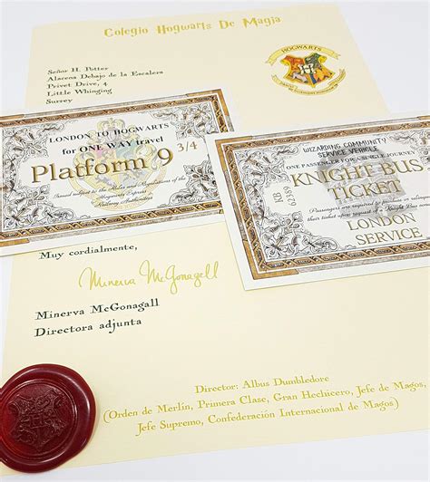 Carta De Aceptaci N De Harry Potter A Hogwarts
