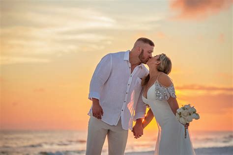blazing sunset beach wedding wedding photography