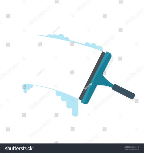 Cleaning Glass Squeegee Vector Image Isolated Stock Vector Royalty