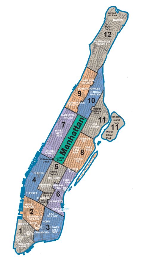 Manhattan Karte Stadtteile Deutschlandkarte 2023