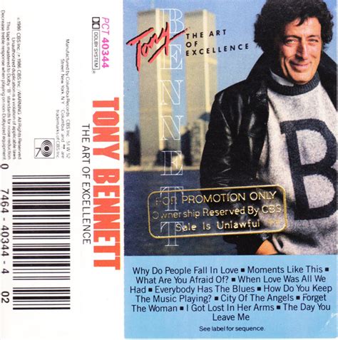 Tony Bennett The Art Of Excellence 1986 Dolby B Cassette Discogs