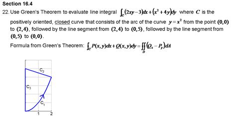 solved use green s theorem to evaluate line integral