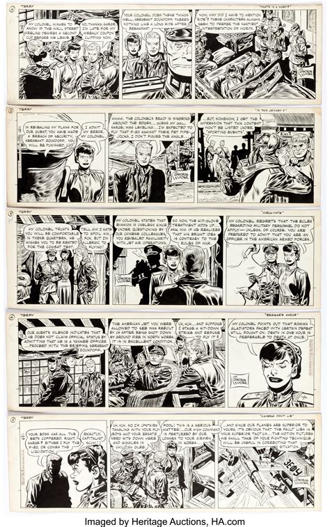 George Wunder Terry And The Pirates Sunday Comic Strip Original Art