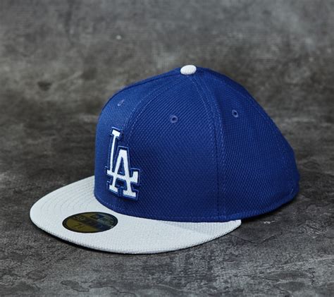 Cap New Era 59fifty Mlb Diamond Los Angeles Dodgers Blue Grey White
