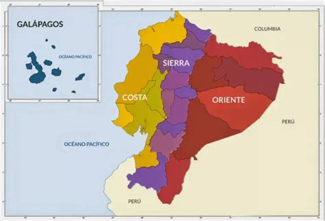 Mapa Del Ecuador Regiones Sierra Costa Amazonía Insular 2024