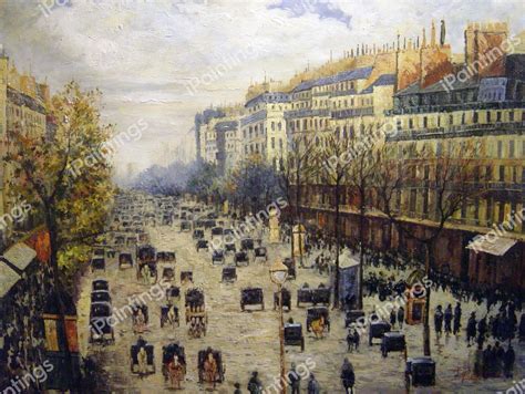 A Boulevard Montmartre Afternoon Sunlight Painting By Camille