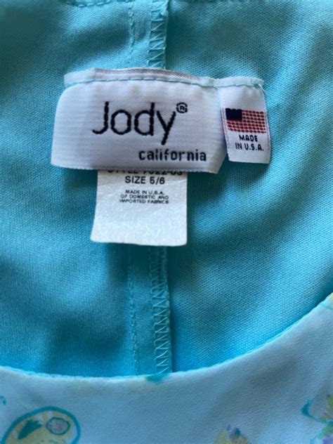 S Jody California Blue Butterfly Dress Small Gem
