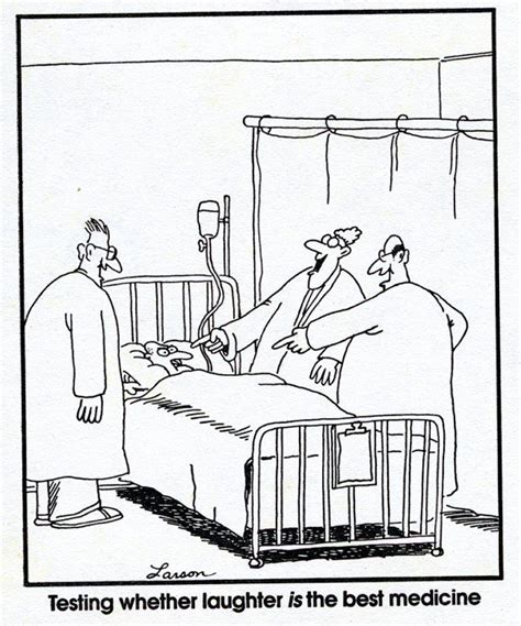 Testing Whether Laughter Is The Best Medicine Far Side Cartoons Far
