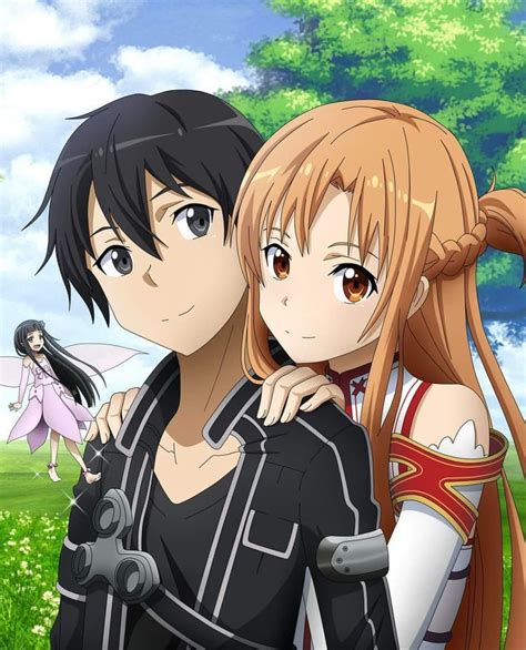 Sao ⚔️ Kirito Asuna And Yuki Sword Art Online Asuna Schwertkunst Online Asuna Online Anime