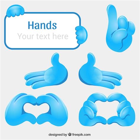 Free Vector Blue Hands
